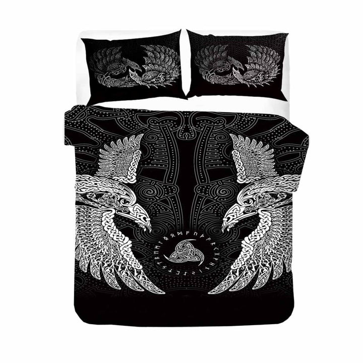 3D Wikinger Bettwäsche Set 135x200 cm 2teilig mit Reissverschluss Weiche und Angenehme Schlafkomfort