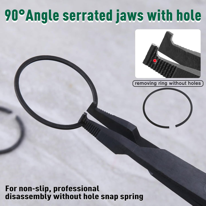 SPEEDWOX Lockringzange für Getriebe, 22,9 cm (9 Zoll), flache Nasen-Haltringzange mit schwarzem Oxid