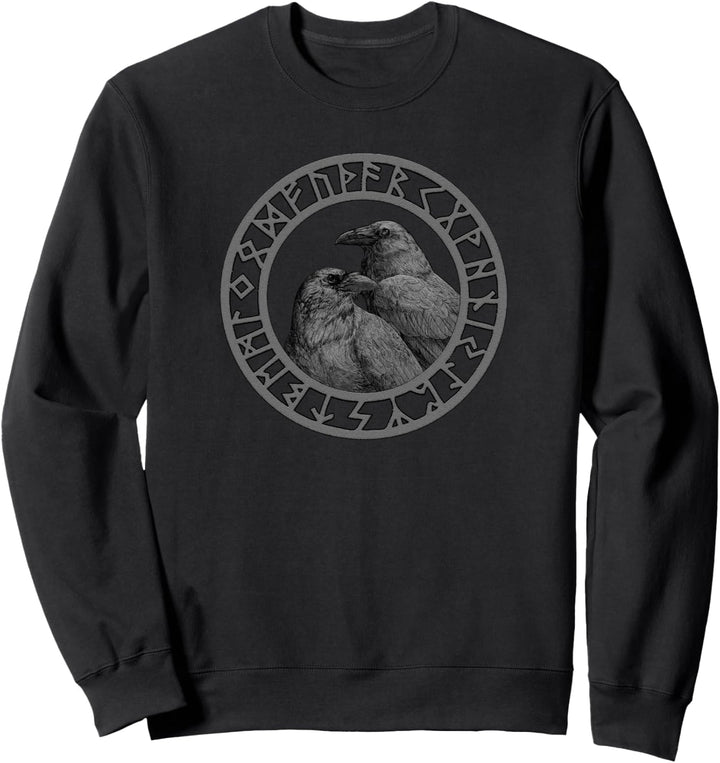 Wikinger Nordische Mythologie l Hugin Munin Vegvisir Runen Sweatshirt