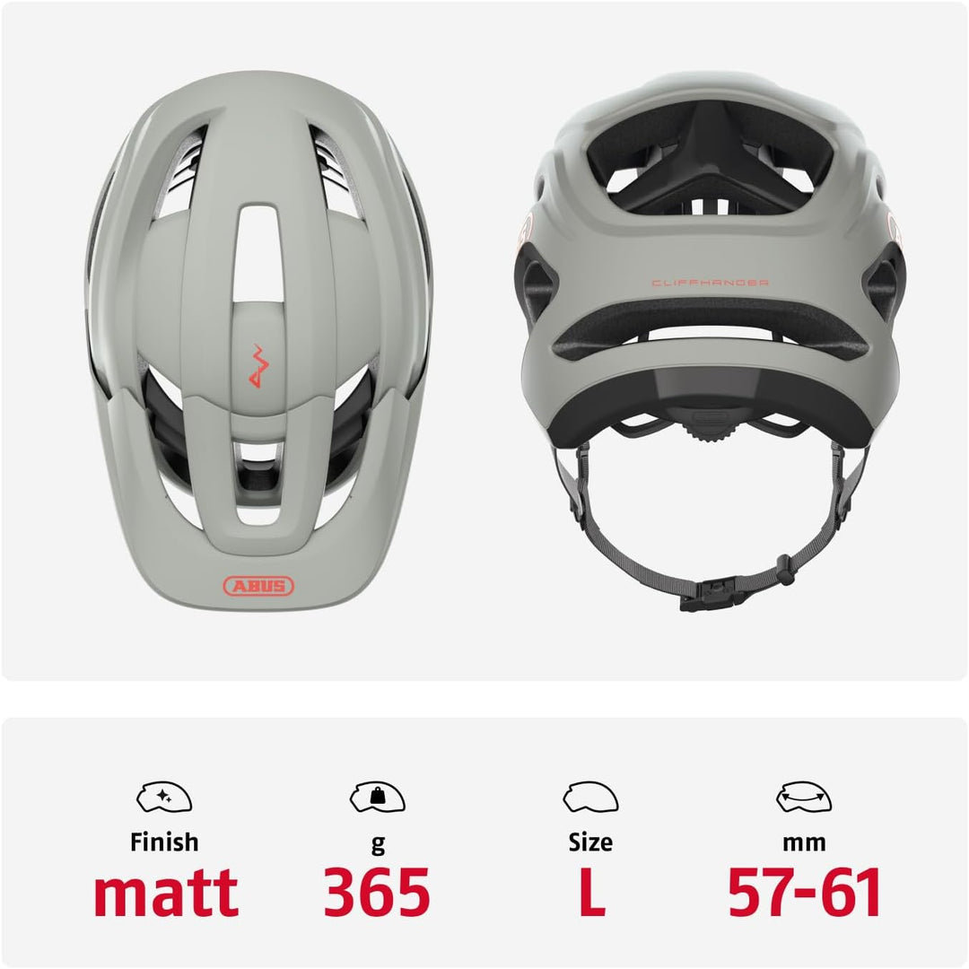 ABUS MTB-Helm Cliffhanger - Fahrradhelm für anspruchsvolle Trails - mit grossen Lüftungsöffnungen &