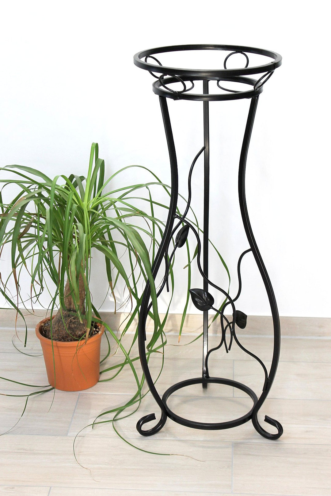 DanDiBo Blumensäule Metall Schwarz 90 cm Blumenständer KW405 Pflanzensäule Pflanzenständer Blumenhoc