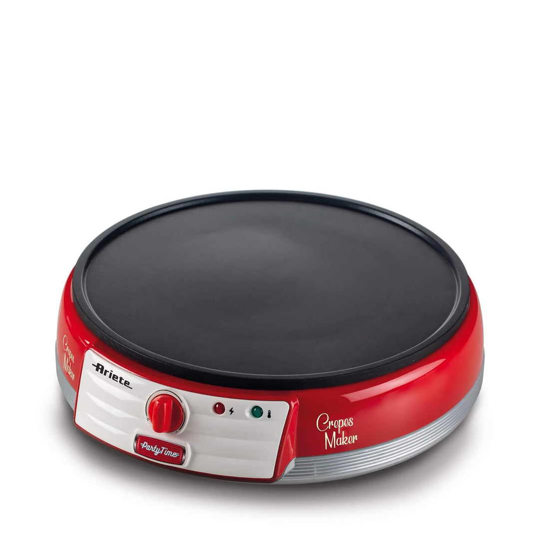 Ariete 202 Crepes Maker Party Time, Elektrische Kochplatte für Crepes, 1000 W, Antihaftbeschichtete