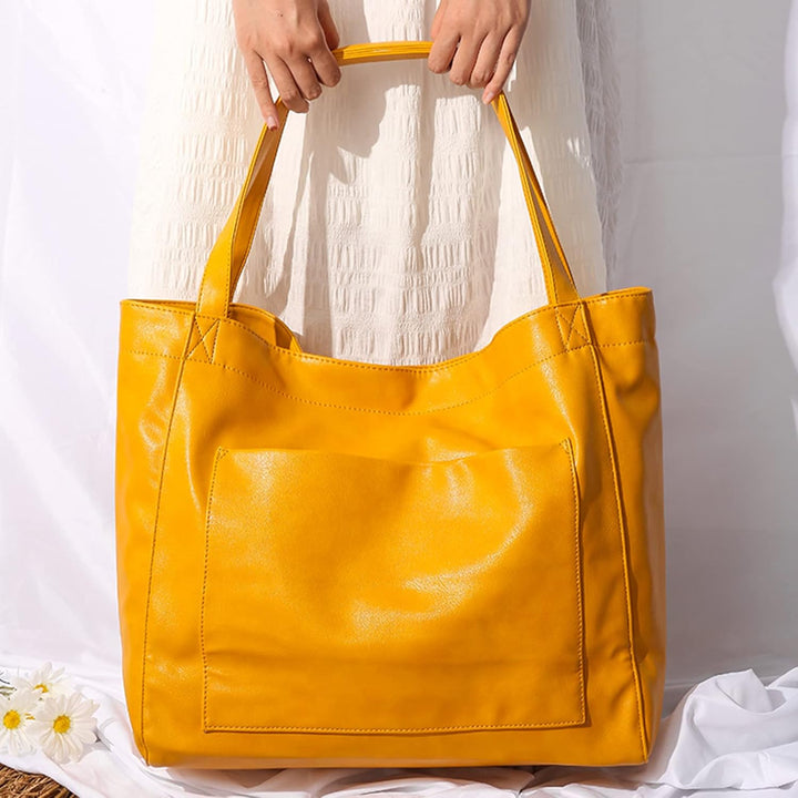 NICOLE & DORIS Handtasche Damen Gross Shopper Tasche Casual Schultertasche Weiche Leder Tragetasche