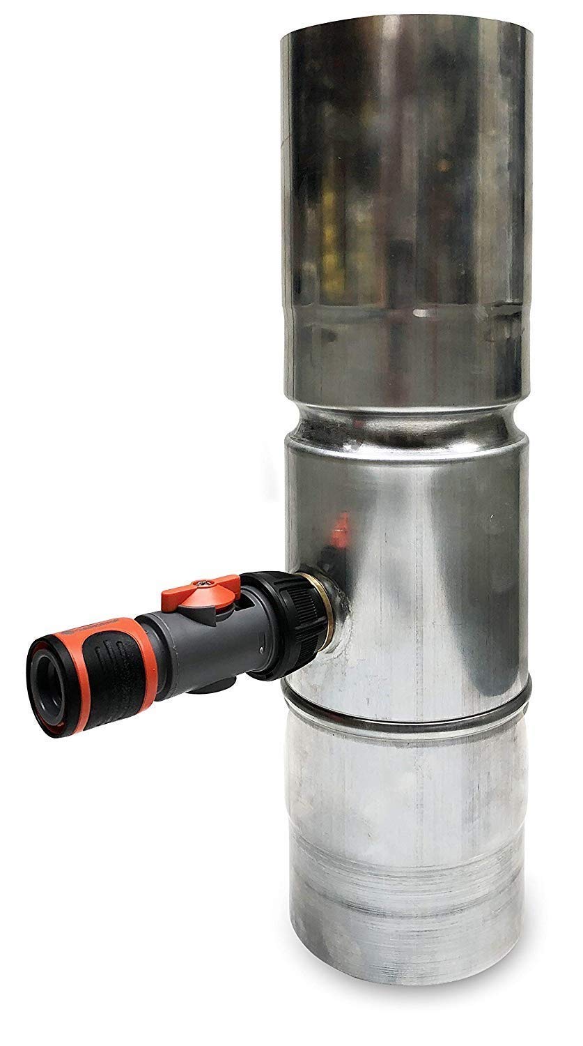 N.n zinkwalzblank regenwassersammler regendieb mit laubfilter für das fallrohr. Grösse 100 87 80 78
