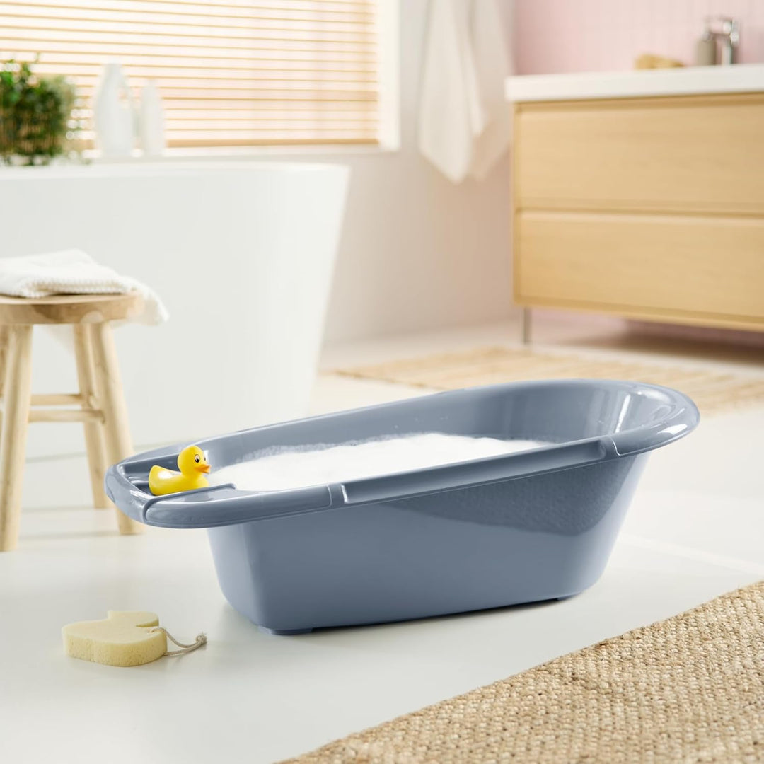 Rotho Babydesign Baby Badewanne Bella Bambina - Blaue Badewanne speziell für Babys und Kinder - Idea