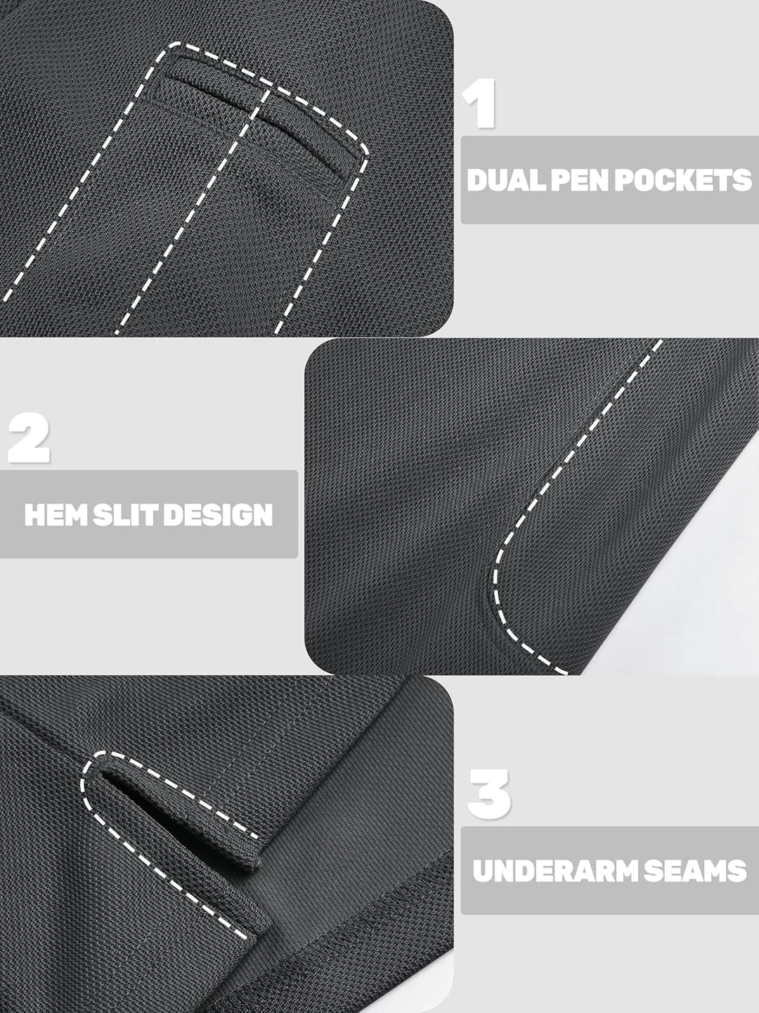 TACVASEN Herren Poloshirt Langarm Golf Tshirts Tactical Shirt Leicht Atmungsaktiv Freizeitshirts mit
