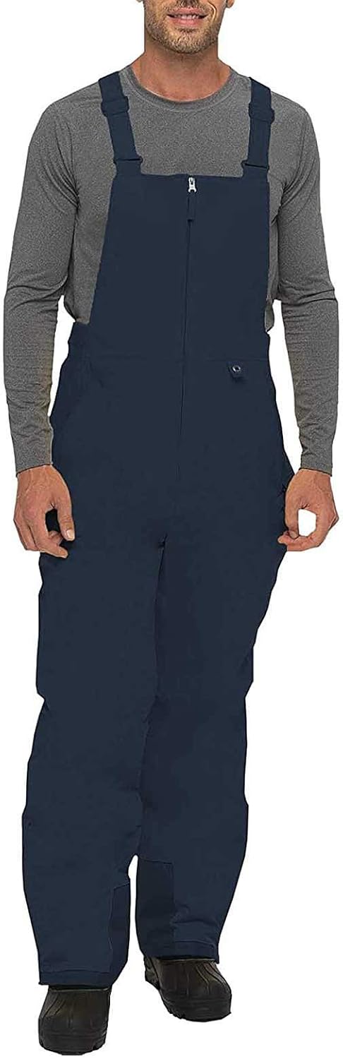 Schneehose Herren Mit Gummizug, Skihose Herren Mit Latz, Snowboardhose Wasserdicht Thermohose Warm S