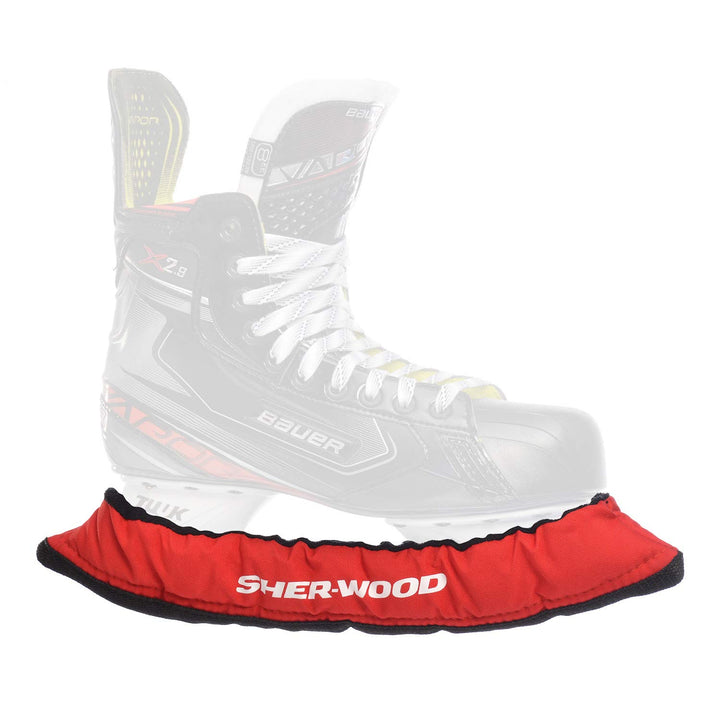 SHERWOOD - Senior Pro Eishockey elastische Kufenstrümpfe für Eishockey- & Schlittschuhe, 2 Stück Rot