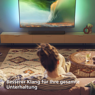 Philips TAB5109 Soundbar 2.0-2 Kanal 120W, DTS Virtual X, Bluetooth 5.4, HDMI ARC, optische Verbindu