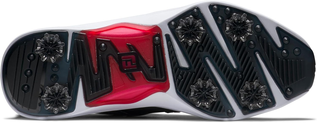 Footjoy Herren Hyperflex Golfschuhe 44 EU Schwarz Weiss Rot, 44 EU Schwarz Wei&#xDF; Rot