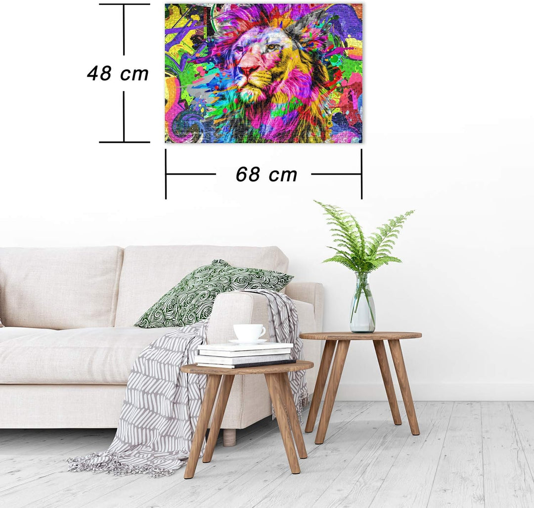 Ulmer Puzzleschmiede - Puzzle „Farben-Pracht“ - Modernes 1000 Teile Puzzle – farbenfrohes Puzzlemoti