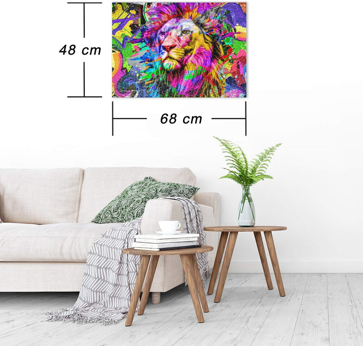 Ulmer Puzzleschmiede - Puzzle „Farben-Pracht“ - Modernes 1000 Teile Puzzle – farbenfrohes Puzzlemoti