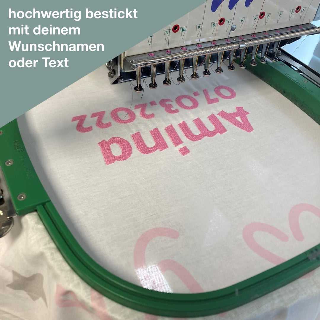 Wolimbo Bettwäsche - Giraffe Motiv - personalisierbar - 100 x 135 cm - Babybettwäsche - Kinderbettwä