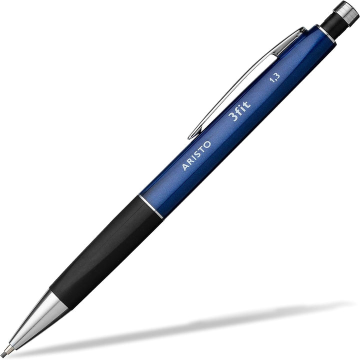 Aristo AR85313 Druckbleistift 3fit 1,30 mm (Ergonomischer Dreikant-Griff, voll versenkbare Metallspi