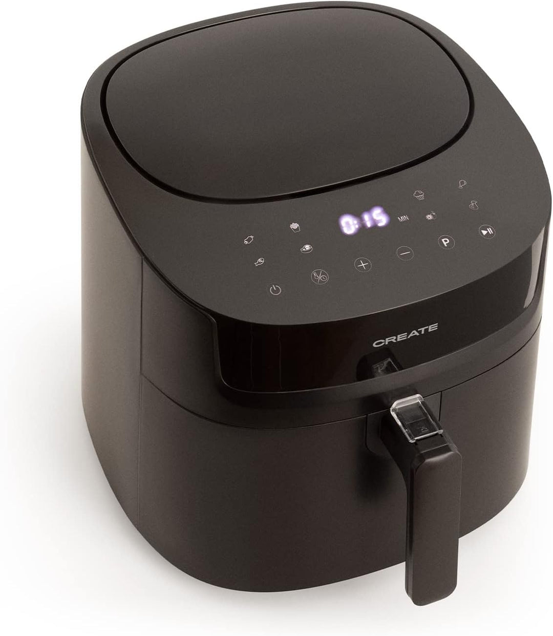 CREATE/FRYER AIR PRO LARGE/Heissluftfritteuse 6.2L Schwarz/Mit Timer, Monitor LCD, praktisch, einfac