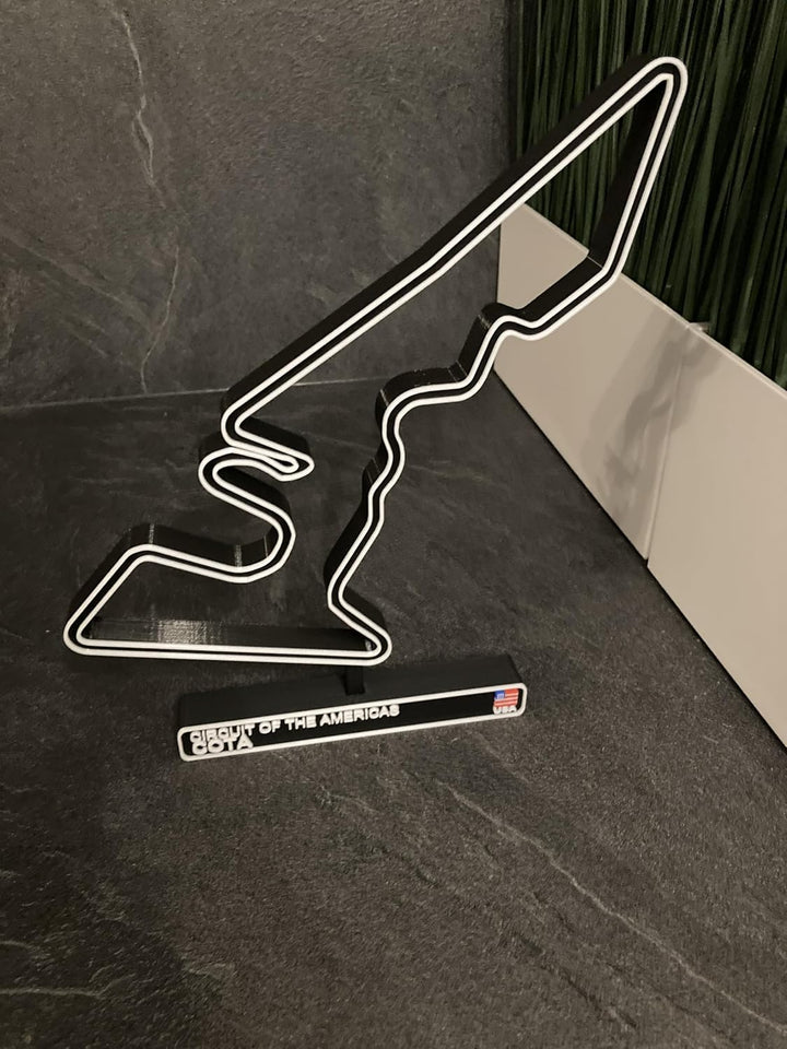 COTA Rennbahn, 3D-Modellbau der F1-Rennbahn, Auto-Dekoration