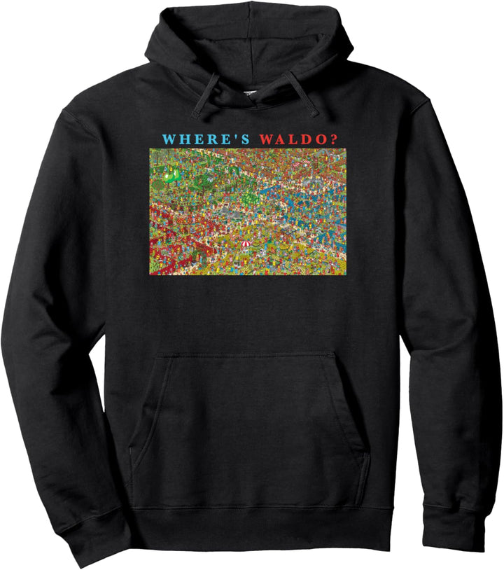 Where's Waldo Flower Meadow Waldo Book Cover Pullover Hoodie