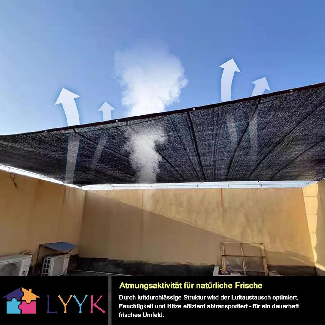 Sonnenschutz Schattennetz,Beschattung für Terrassenüberdachung,Outdoor UV-Beständiges Atmungsaktiv S
