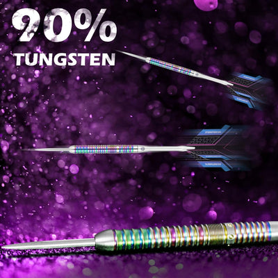 WIN.MAX Dartpfeile mit Metallspitze 90% Tungsten 3 Stück 90% Wolfram Stahl Darts 16-28 Gramm Dart pr
