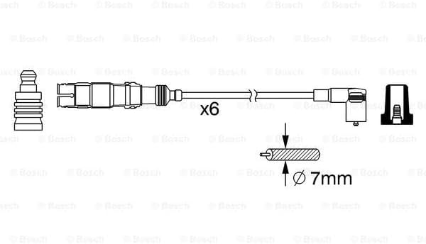 Bosch 0986356384 - Zündleitung - 1 Stück