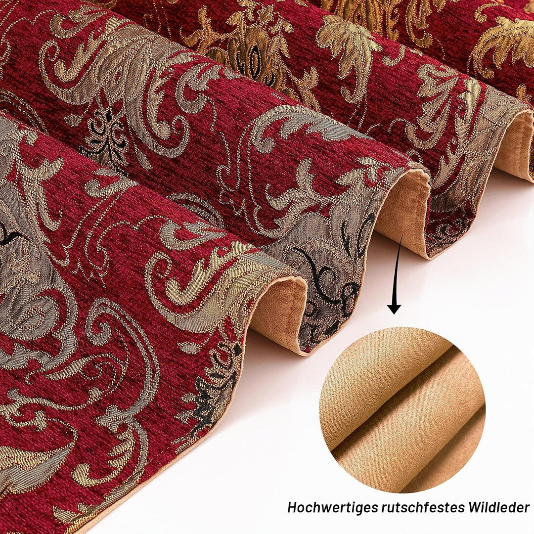 Tischläufer mit Quasten, Jacquard Tischdecke für Esstisch Urlaub Party Wohnzimmer Dekoration (33x228