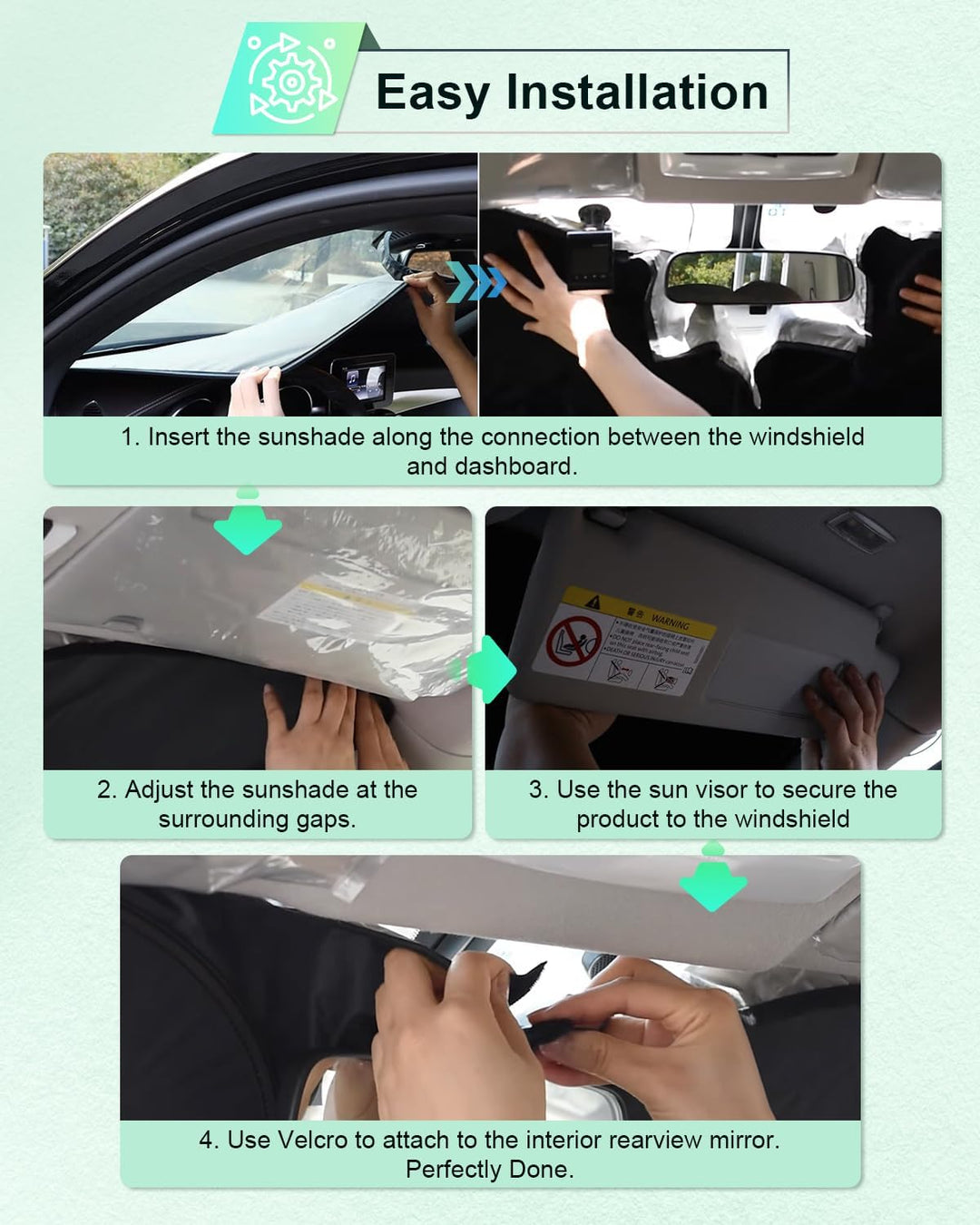 GAFAT Kompatibel mit Renault Captur 2013-2023 Sonnenschutz Frontscheibe Innen, Captur 2 Captur 1 Win