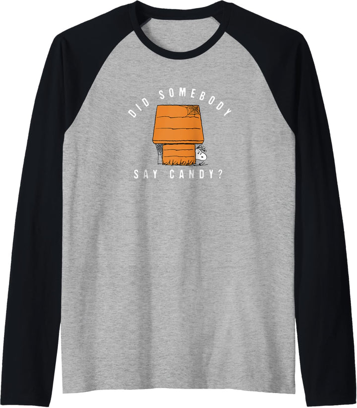 Peanuts Snoopy Hat jemand Süssigkeiten Gesagt Raglan