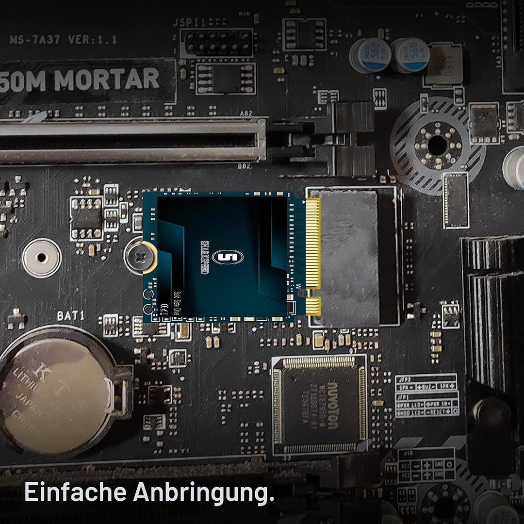 M.2 2230 SSD 1TB NVMe SHARKSPEED PCIe Gen 3.0 x4 30mm, SSD Festplatte Intern Solid State Drive für S