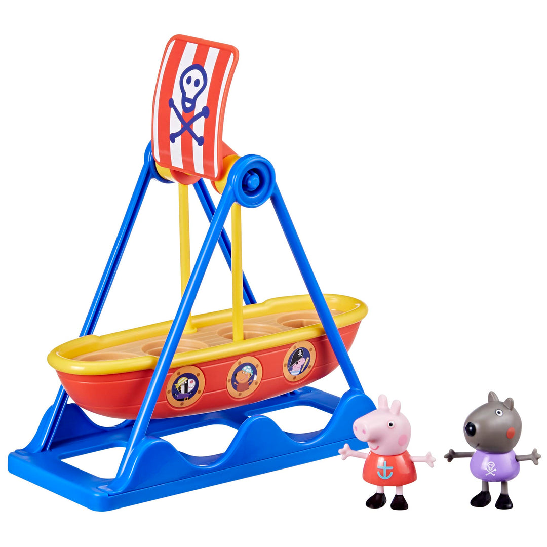 Peppa Pig Spielzeuge Piratenschiff-Spass mit Peppa, Spielset mit 2 Figuren, Kinderspielzeug PIRATE R