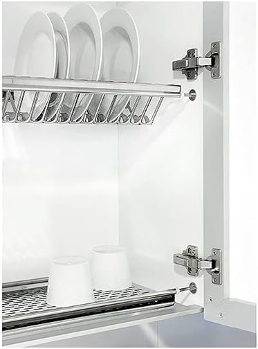 Emuca - Abtropfsystem für das Geschirr, Schranktiefe 60cm, Innenraum 535-570mm, Edelstahl Verchromt