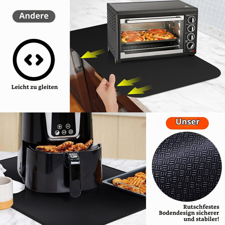 Feuerfeste Unterlage - 40 x 60cm Hitzebeständige Matte für Luftfritteuse, Hitzeschutzmatte, Brandsch