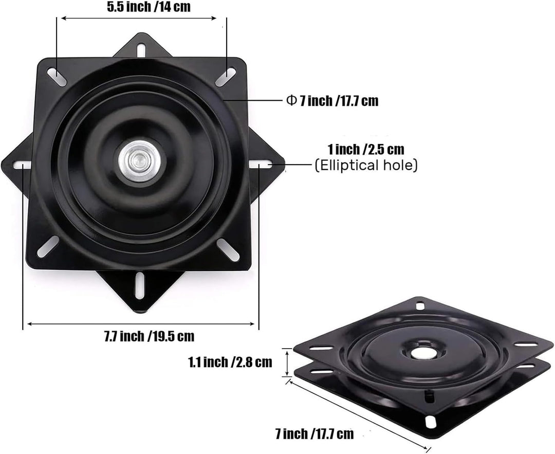 Universal Möbel Drehteller, Metall Möbel Drehteller, Drehbeschlag Schwerlast, 360° Grad Swivel Dreht