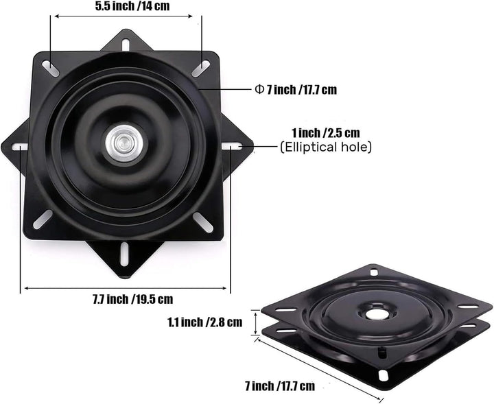 Universal Möbel Drehteller, Metall Möbel Drehteller, Drehbeschlag Schwerlast, 360° Grad Swivel Dreht