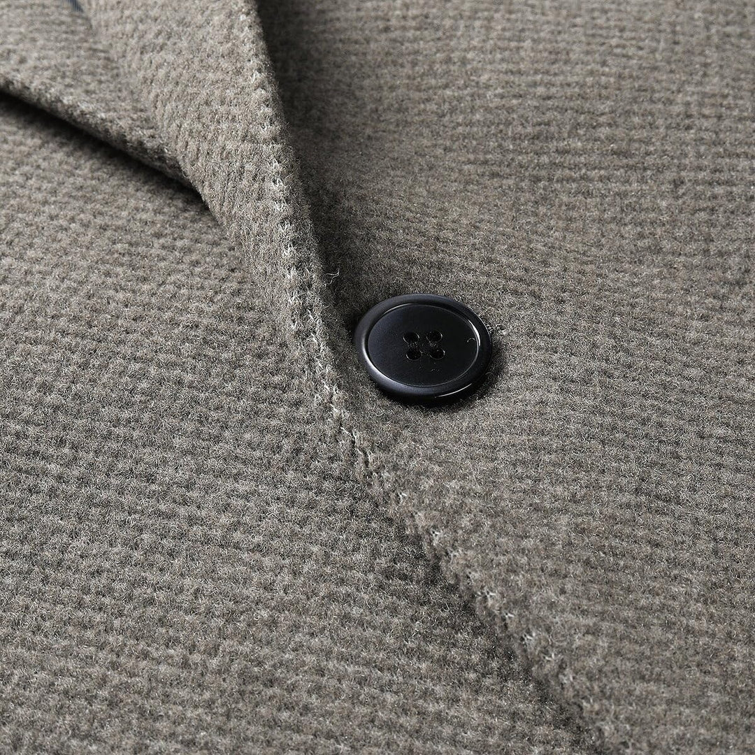 Allthemen Herren Sakko Wolle Tweed Klassisch Blazer 2 Knöpfe Gefütterter Winterjacke mit Streifen Üb