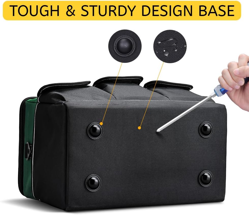 WINHUNT Werkzeugtasche, 14-Zoll Werkzeugtaschen Organizer, Werkzeug Aufbewahrungstasche mit weitem M