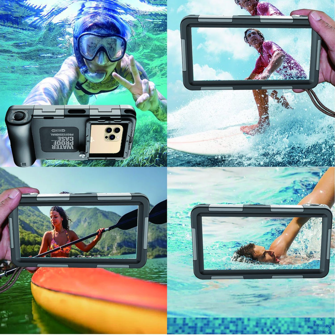 ZLIME wasserdichte Handyhülle 7.0 Zoll Unterwasser Wasserfeste Handy Wasserschutzhülle Handytasche,