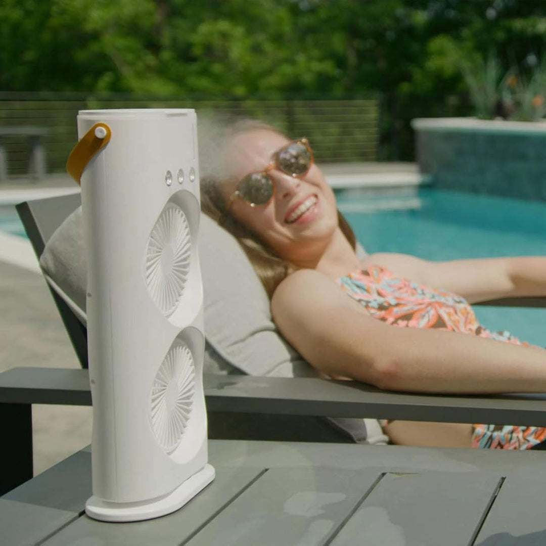 ragbare Klimaanlage Fan, 4 in 1 Personal Mini Cooling Fan mit Wassernebel Spray, 3 Geschwindigkeiten