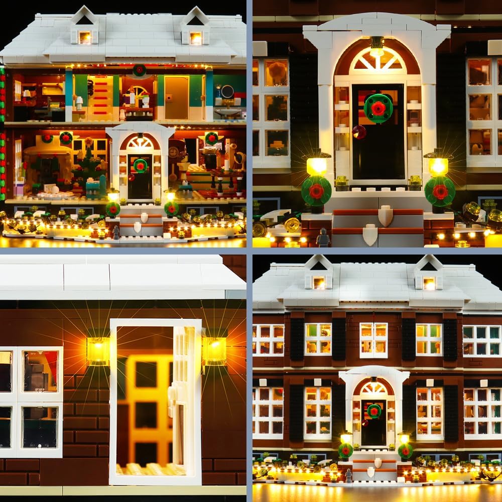 BrickBling Led Licht Set für Lego 21330 Ideas Home Alone, Beleuchtungs Exklusives Collectible Home D