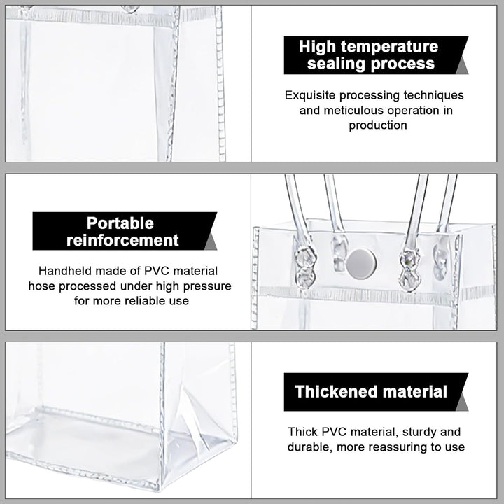 18 Stück Transparente Flaschenkühler, 25 * 10 * 10cm Flaschenkühler Ice Bag, PVC Eisbeutel Auslaufsi