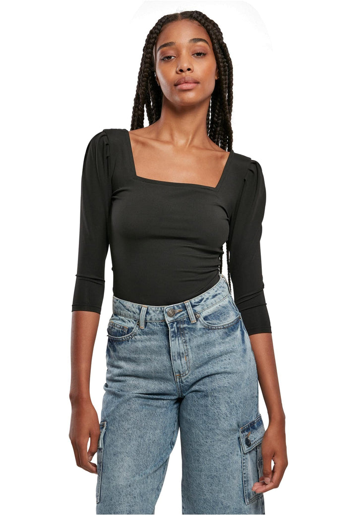 Urban Classics Ladies Recycled 3/4 Sleeve Body, 3/4 Einteiler aus Stretch Jersey für Frauen in Slim