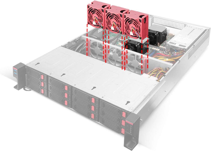 SilverStone Technology SST-RM22-312 - 2HE-Rackmount-Speichergehäuse mit 12 Schächten für 2,5-Zoll-/3