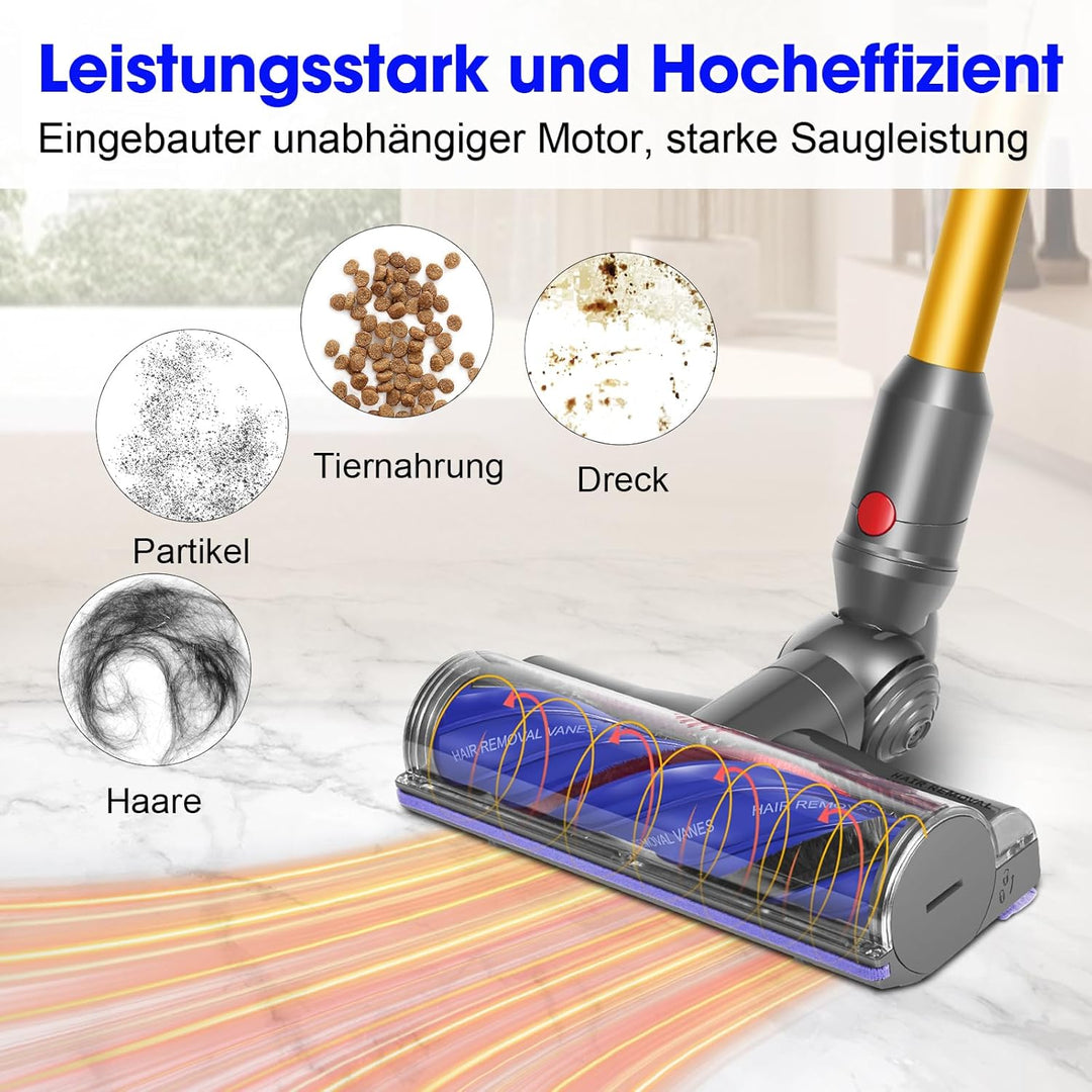 RUKHOOL Elektrische Bürste für Dyson V7 V8 V10 V11 V15 Ersatzteil Direktantrieb Reiniger Kopf Turbin