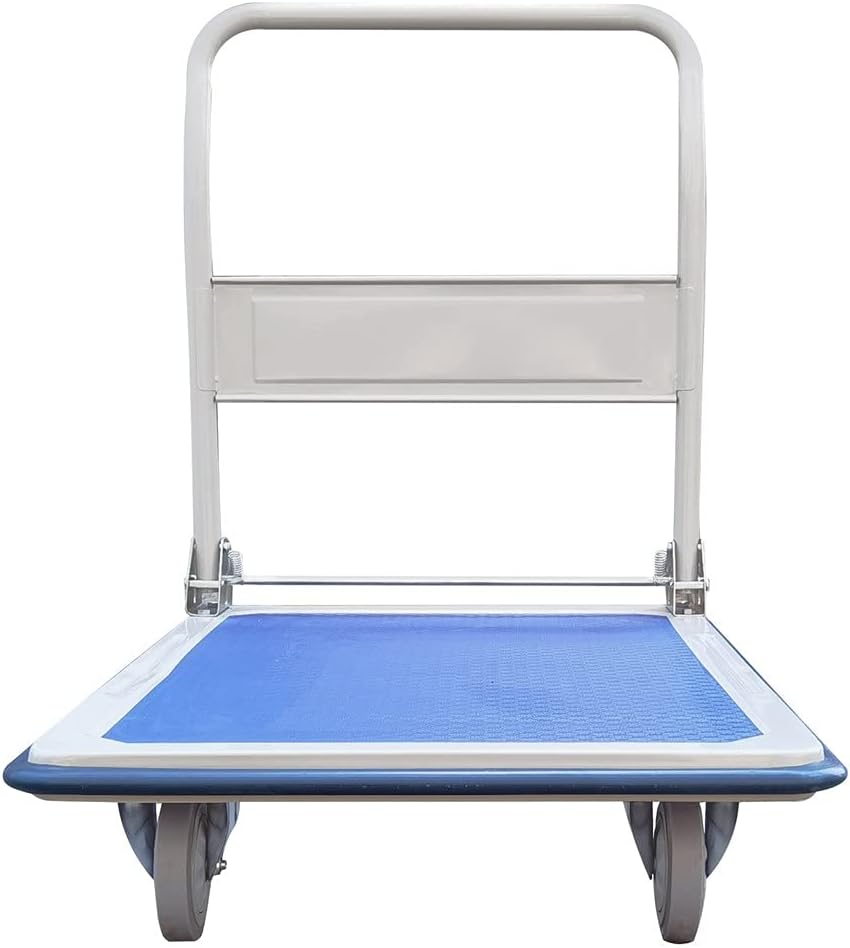 HEMMDAL Transportwagen | 300 kg Tragkraft | HxBxT 90 x 90,5 x 61 cm | Lagerwagen mit Vollgummi-Berei