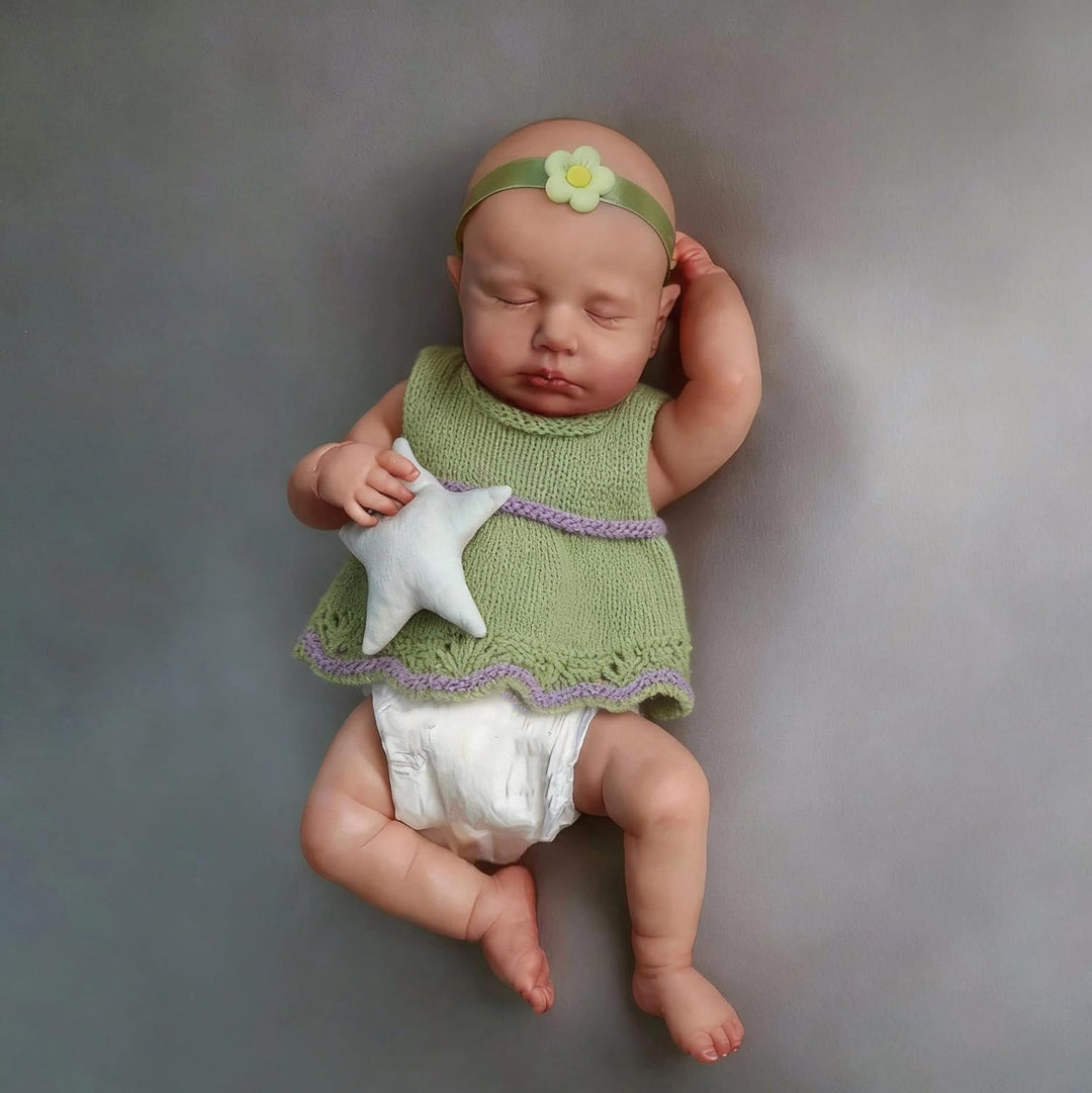 Zero pam Echt Weiche Silikon Reborn Baby Vollsilikon Lebensecht-30CM Reborn Baby Mädchen, Reborn Pup