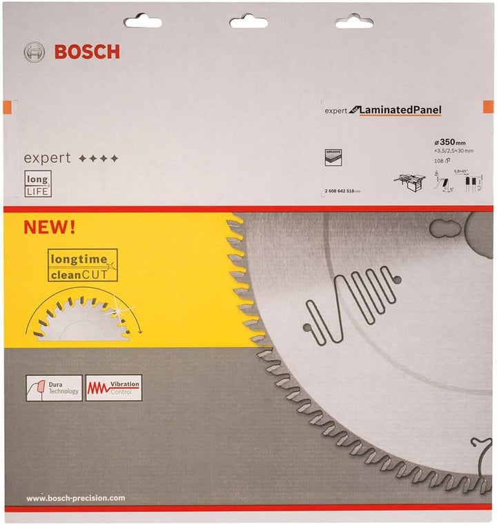 Bosch Professional 1x Kreissägeblatt Expert for Laminated Panel (Laminat, Sägeblatt Ø 350 x 30 x 3,5