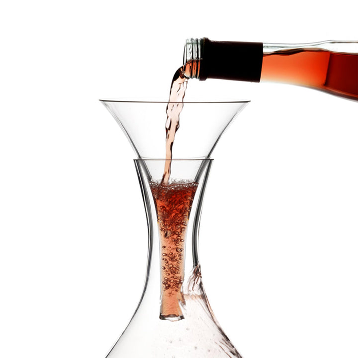 Stölzle Lausitz Dekanter-Tricher Vulkanos Mundgeblasen/Glastrichter für Rotwein Dekanter/Einfüllhilf
