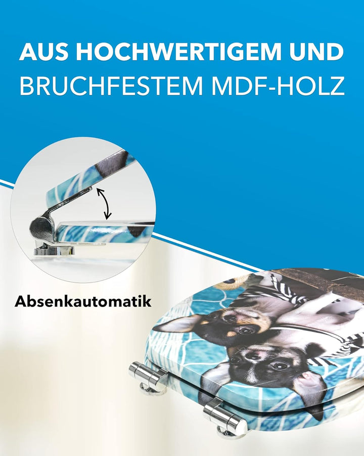 Xonic Design WC-Sitz - Premium Klo-Deckel - Toilettensitz mit Absenkautomatik - hochwertige Klobrill