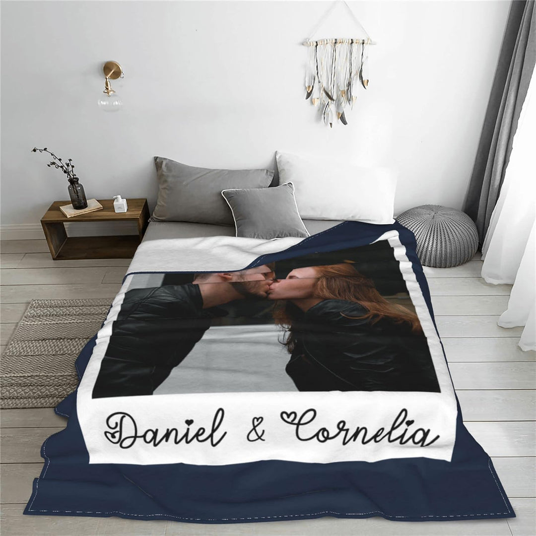 Easycosy personalisierte Decken für Paare Geschenke Benutzerdefinierte Bild werfen Decke Personalisi