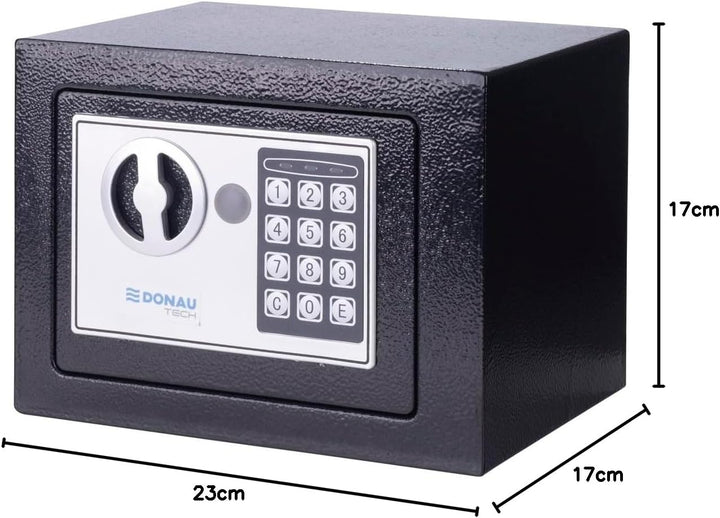 DONAU TECH Digitaler Mini Tresor 4,6L / 23 x 17 x 17 cm/Manuell-digitaler Elektronischer Safe Klein