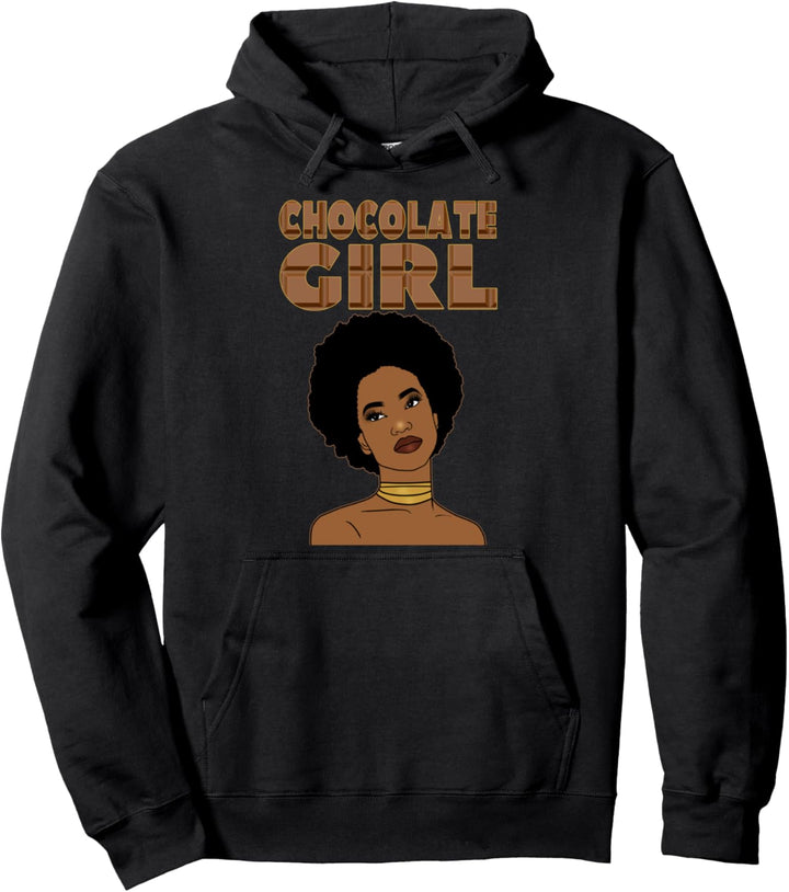 Oheneba: Melanin Drippin Afro Chocolate Black Pride Pullover Hoodie